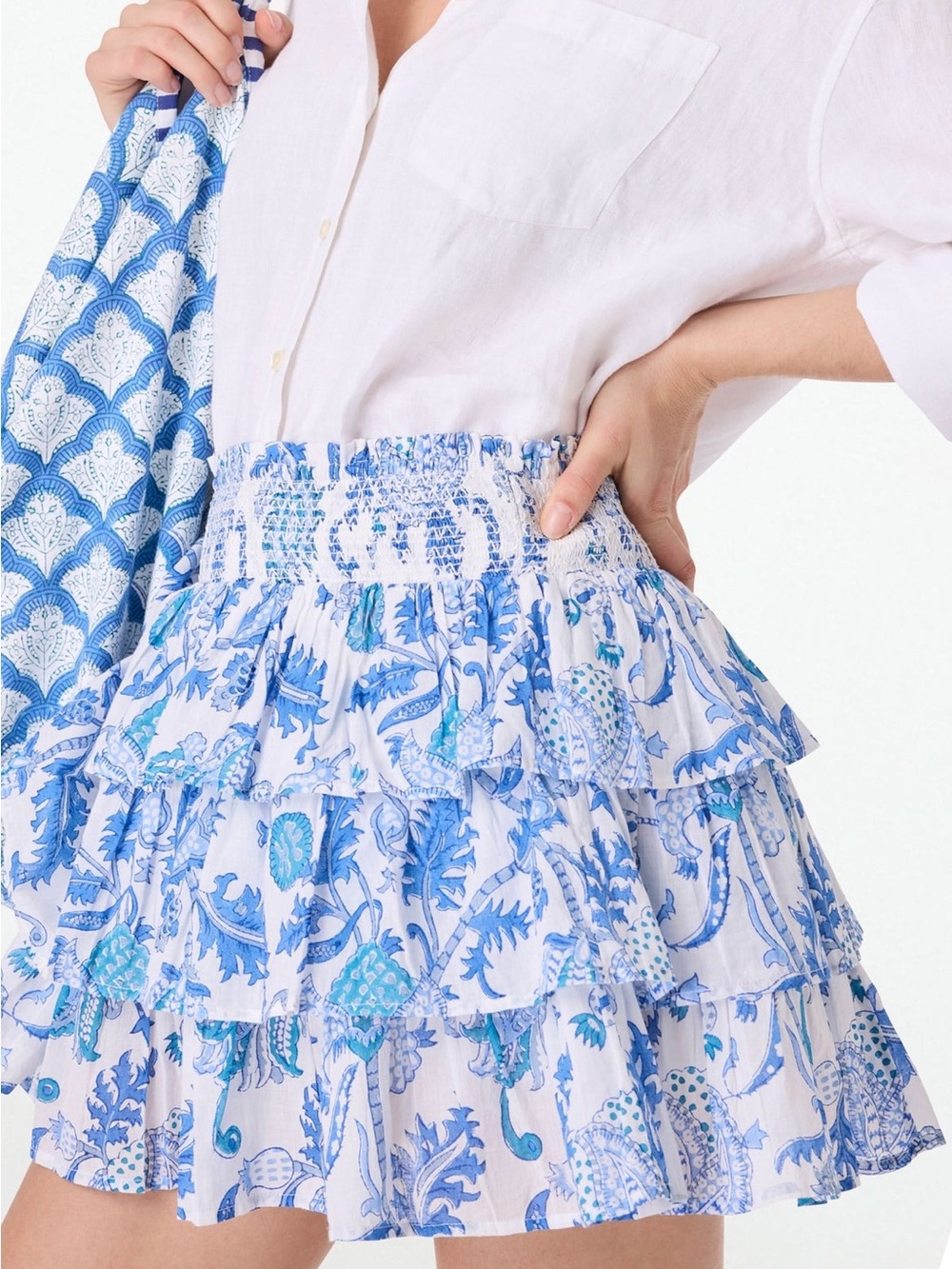Roller Rabbit Blue Amanda Siggy Mini Skirt
